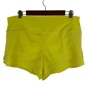 SPYDER RUNNING REFLECTIVE MOISTURE WICKING SHORTS‎ IN YELLOW NWT SIZE LARGE